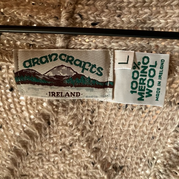 100% Merino Wool Chunky Knit Cardigan Sweater - Picture 5 of 5